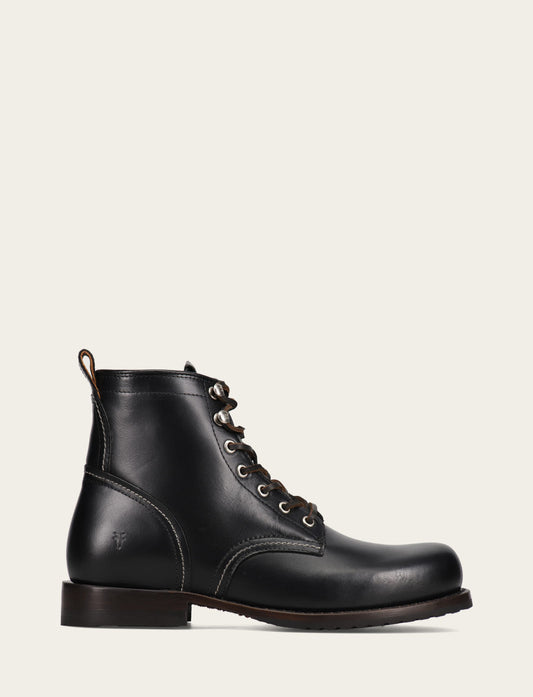Black Boots Frye Men's Black Hudson Workboot Plain Toe