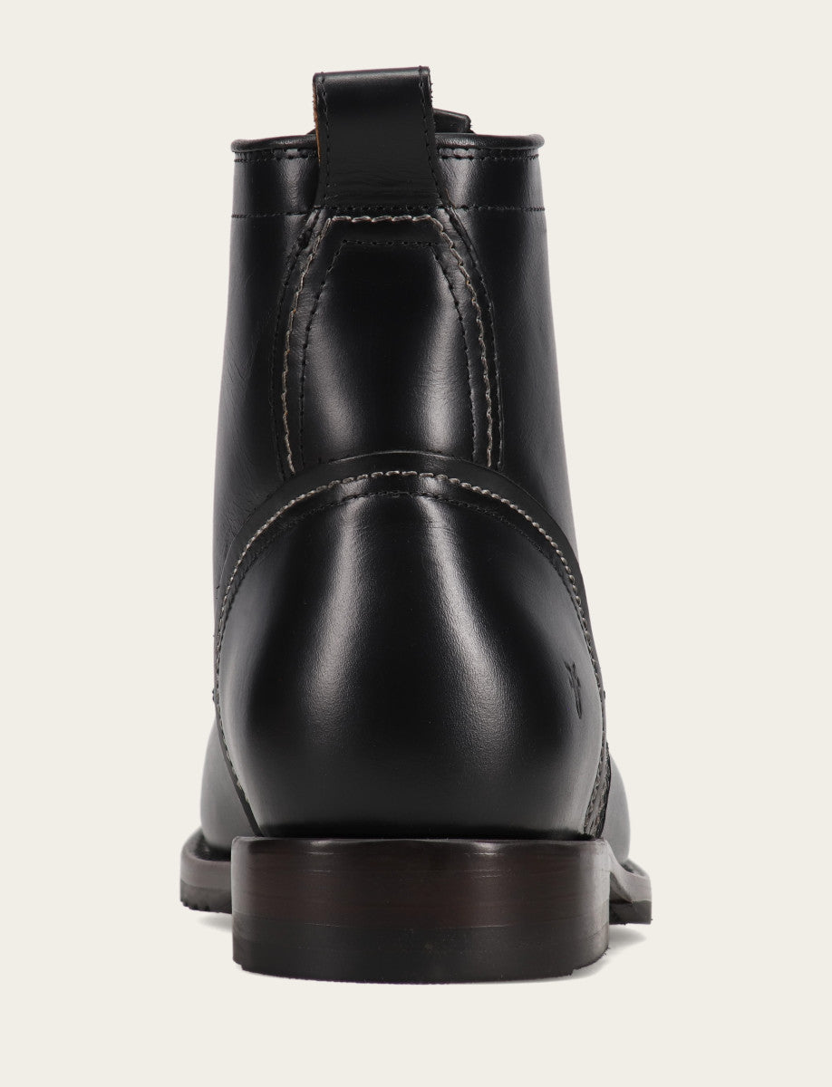 Black Boots Frye Men's Black Hudson Workboot Plain Toe