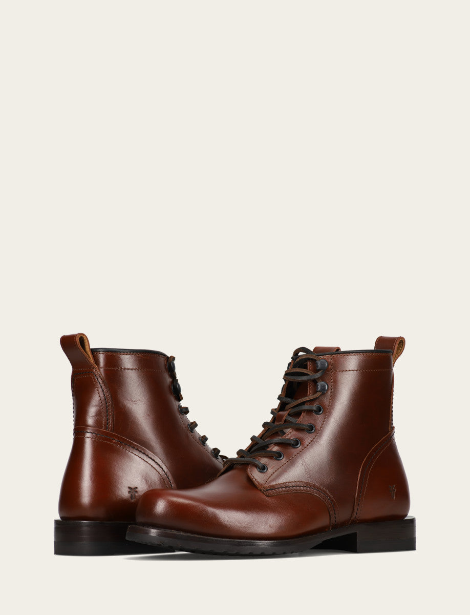 Mahogany Boots Frye Men's Mahogany Hudson Workboot Plain Toe
