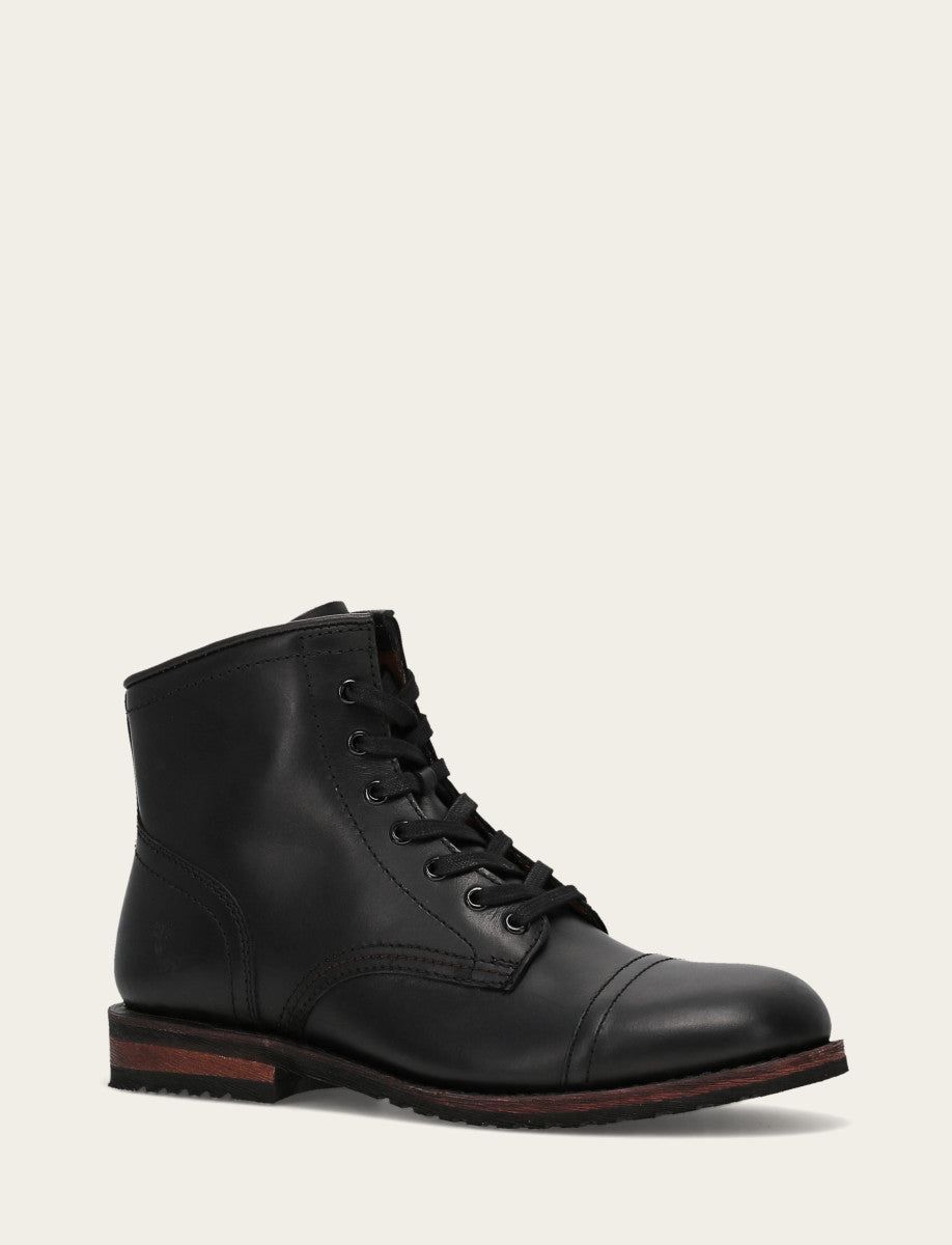 Black Boots Frye Men's Black Landon Midlace Boot