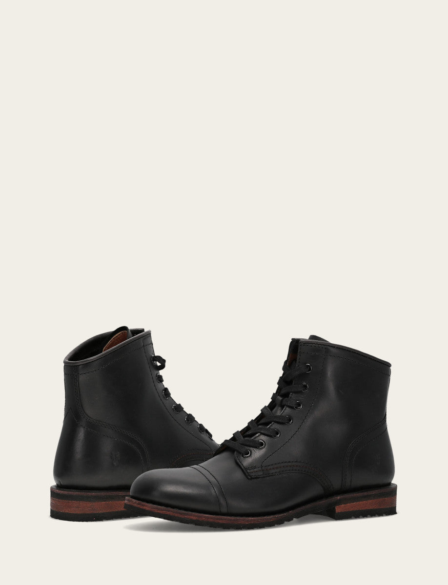 Black Boots Frye Men's Black Landon Midlace Boot