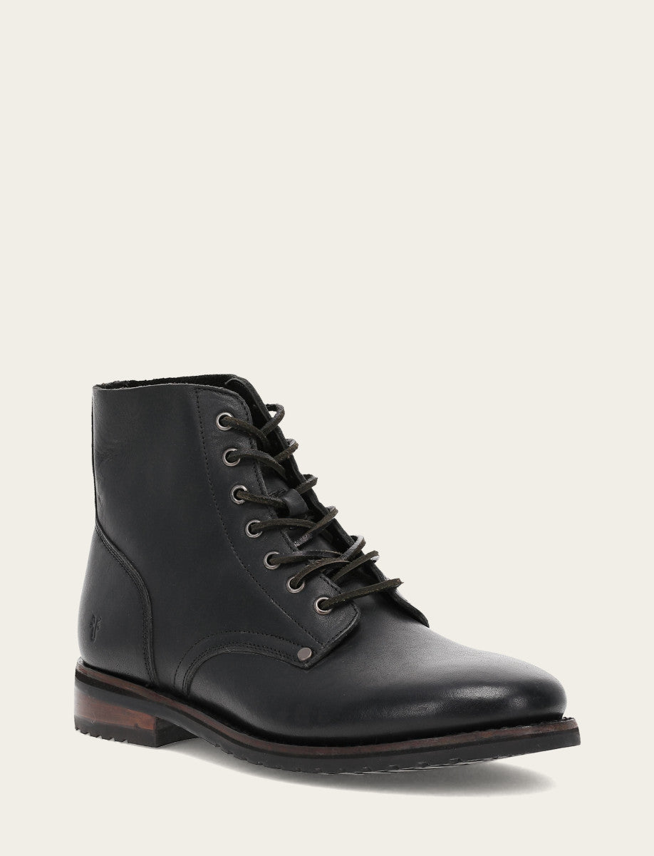 Black Boots Frye Men's Black Barrett Lace Up Boots