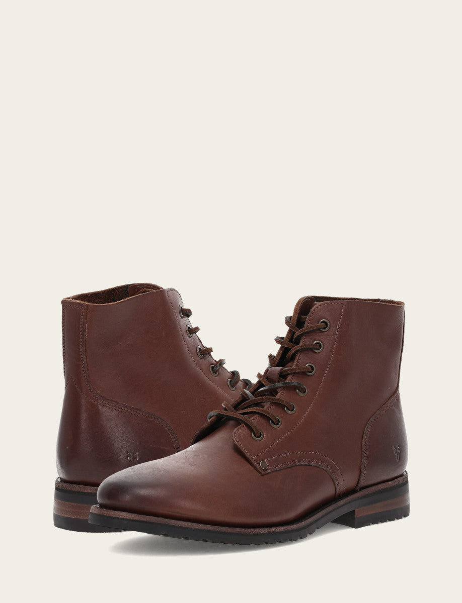 Cognac Boots Frye Men's Cognac Barrett Lace Up Boots