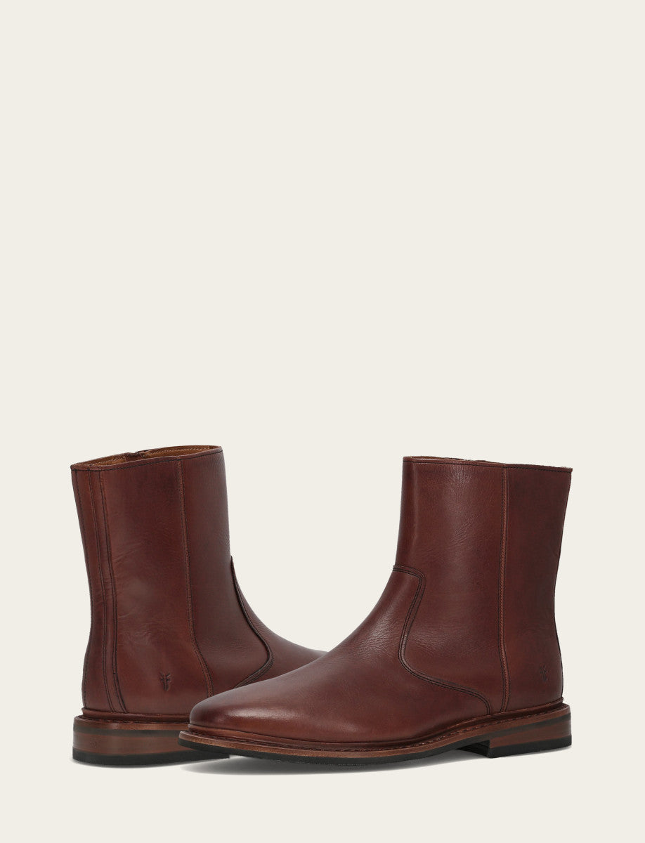 Brown Boots Frye Men's Brown Paul Inside Zip Boot