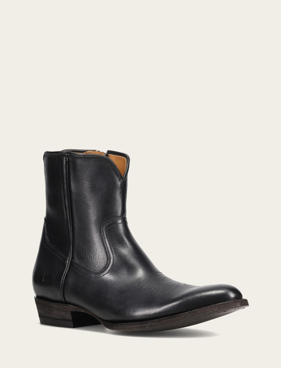 Antique Black Boots Frye Austin Inside Zip Boot