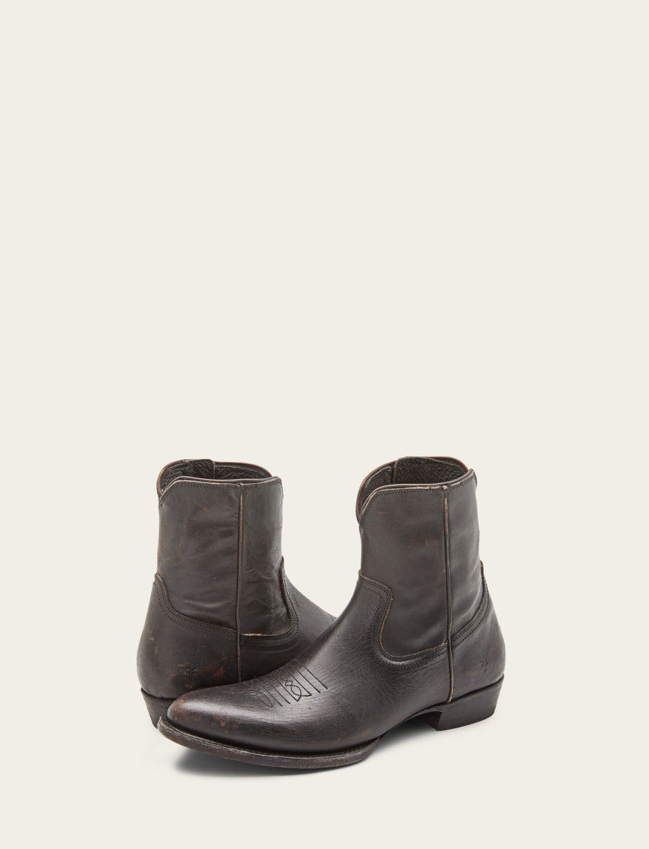 Antique Black Boots Frye Austin Inside Zip Boot