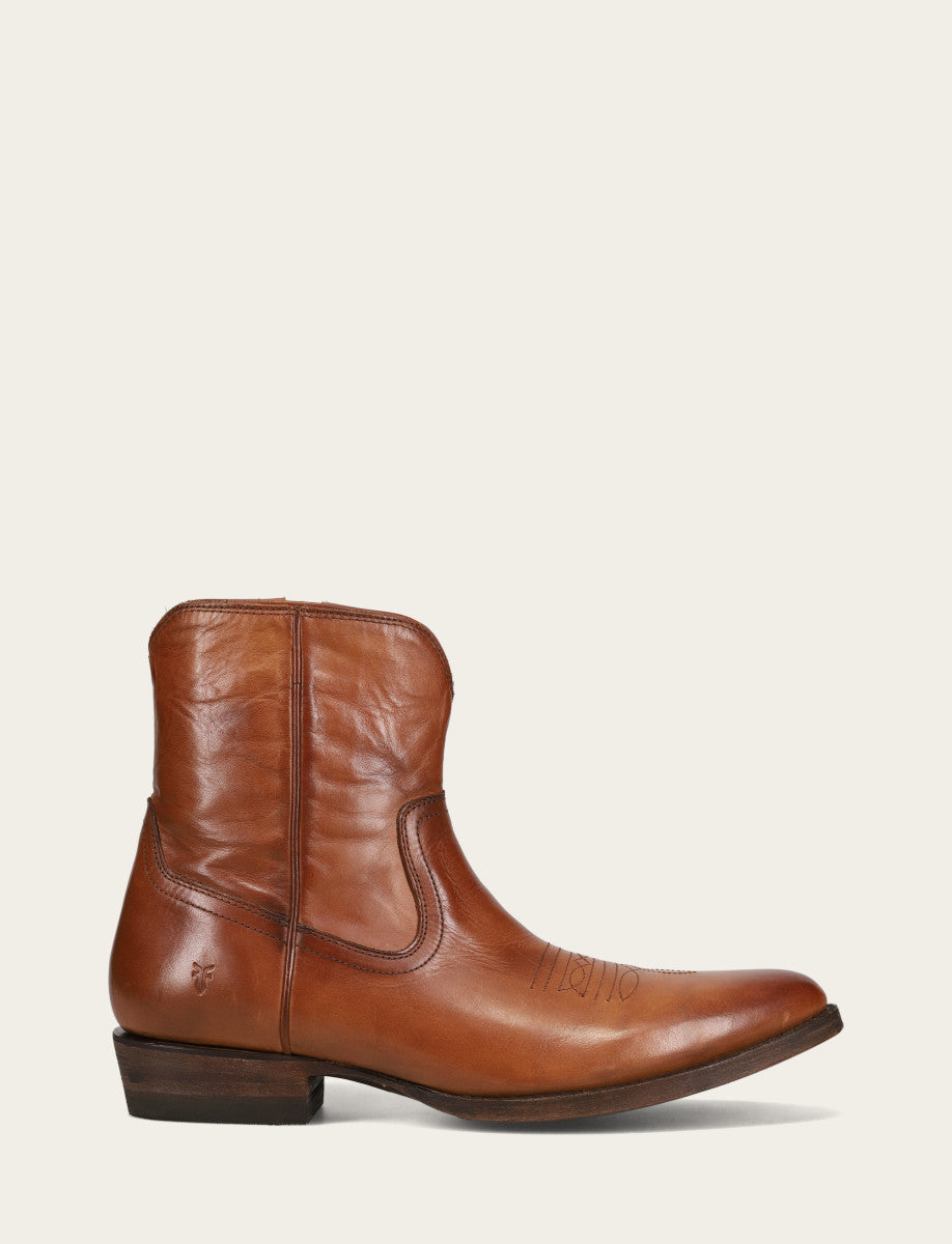Cognac Boots Frye Men's Cognac Austin Inside Zip Boots