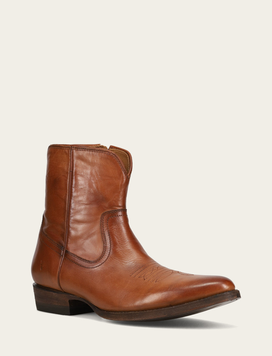 Cognac Boots Frye Men's Cognac Austin Inside Zip Boots