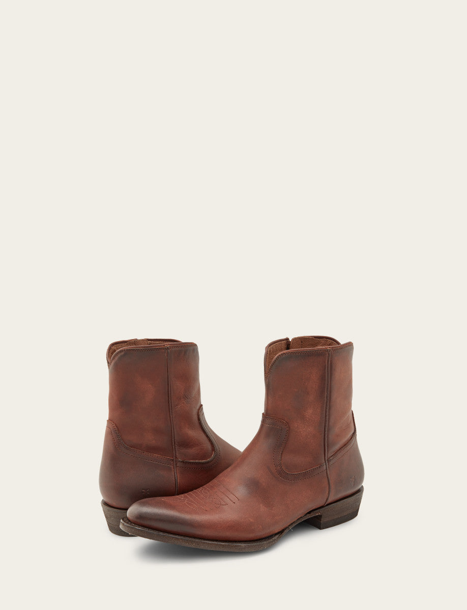 Cognac Boots Frye Men's Cognac Austin Inside Zip Boots