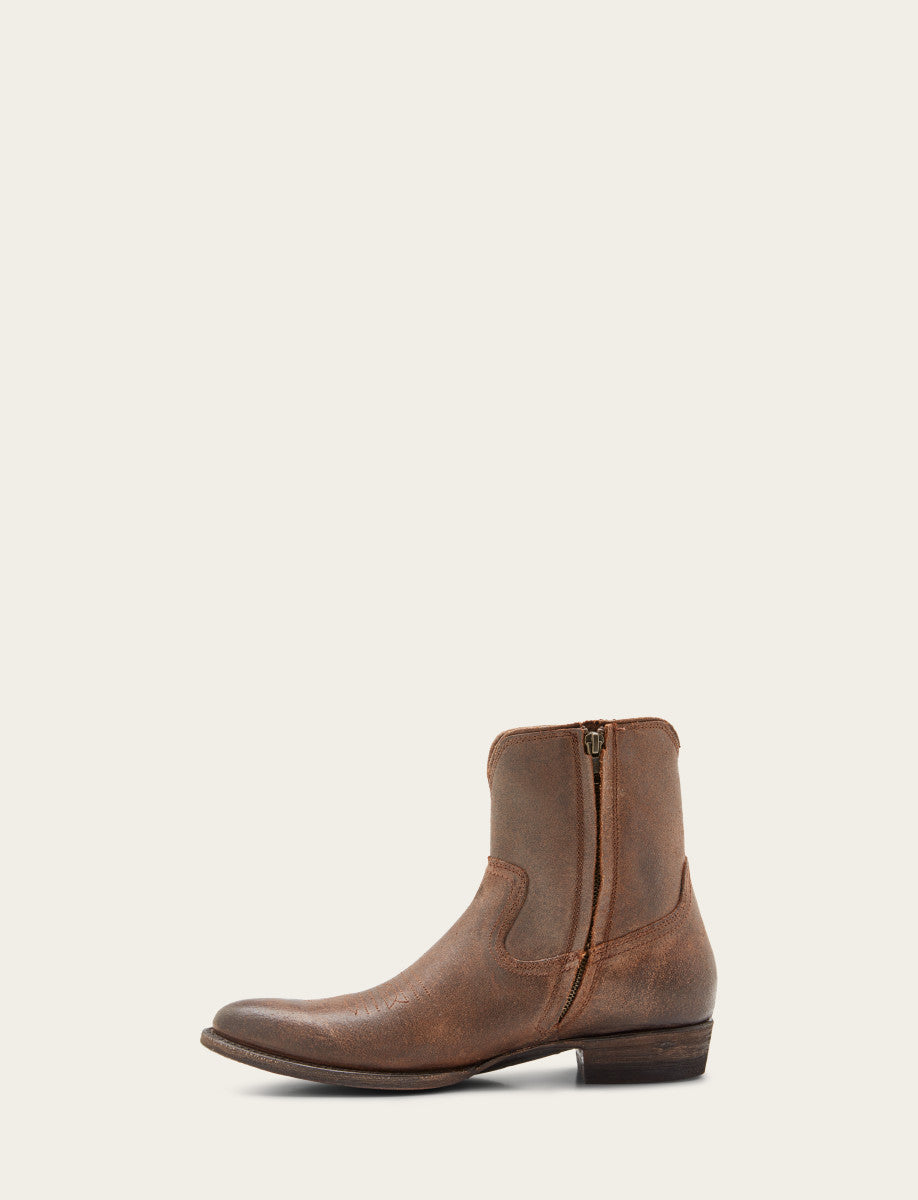 Brown Boots Frye Men's Brown Austin Inside Zip Boots