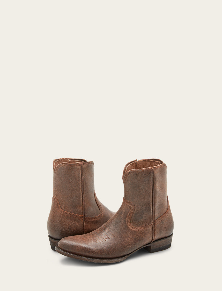 Brown Boots Frye Men's Brown Austin Inside Zip Boots