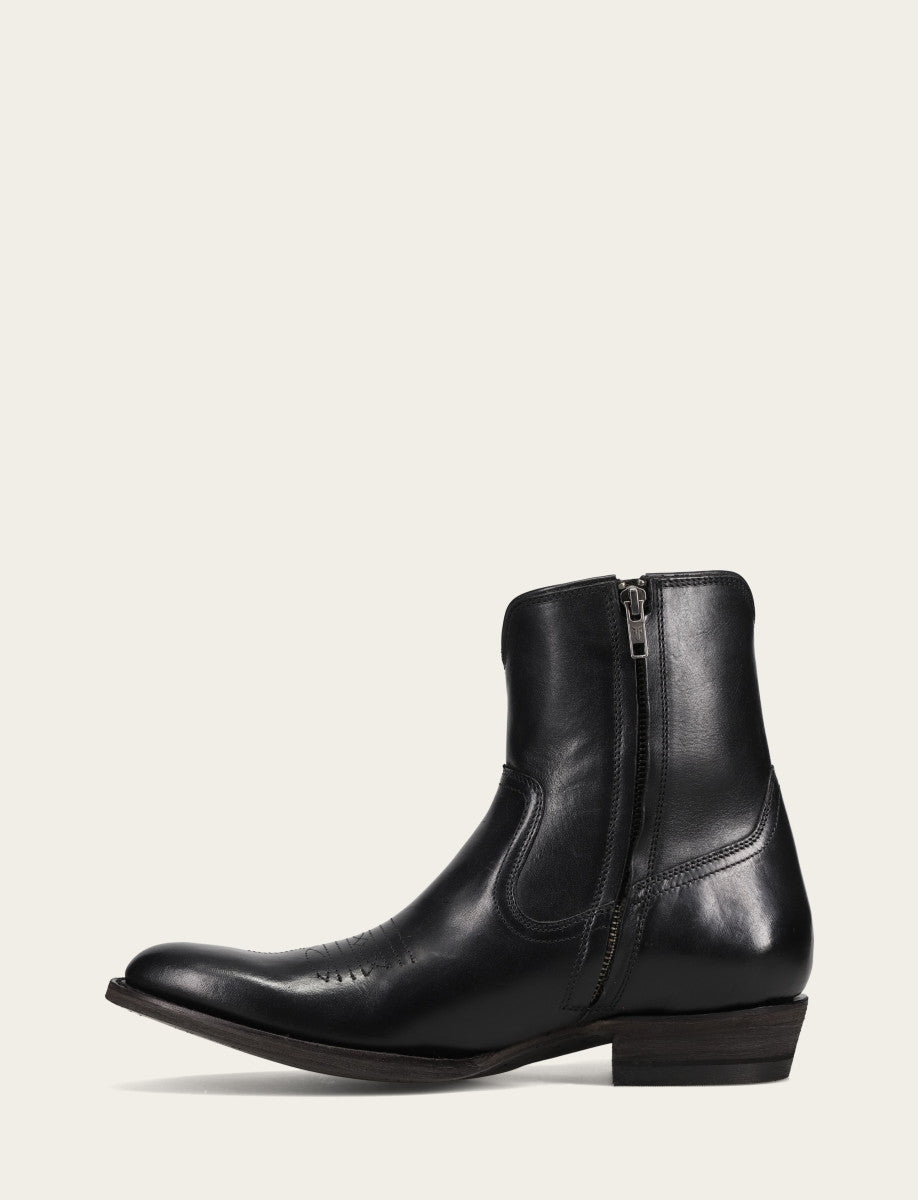 Black Boots Frye Austin Inside Zip Boot
