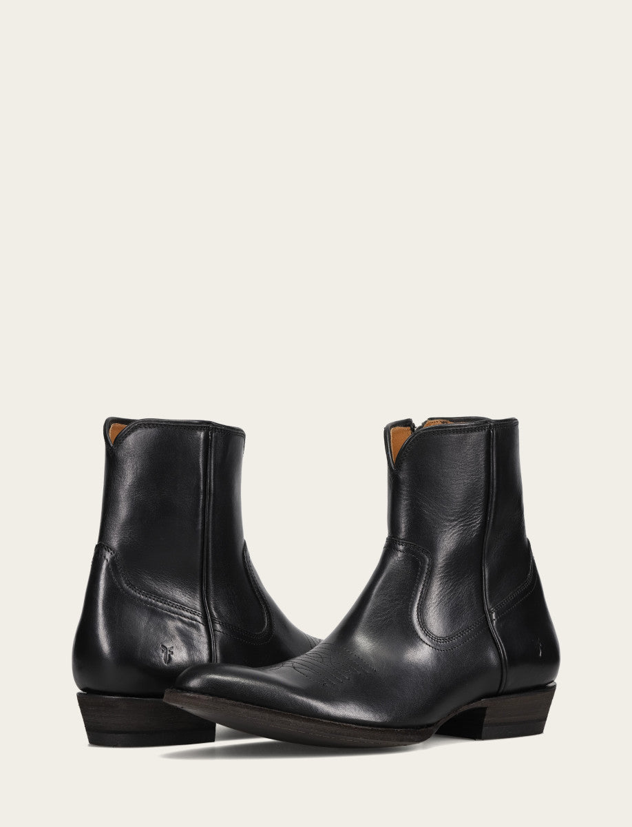 Black Boots Frye Austin Inside Zip Boot