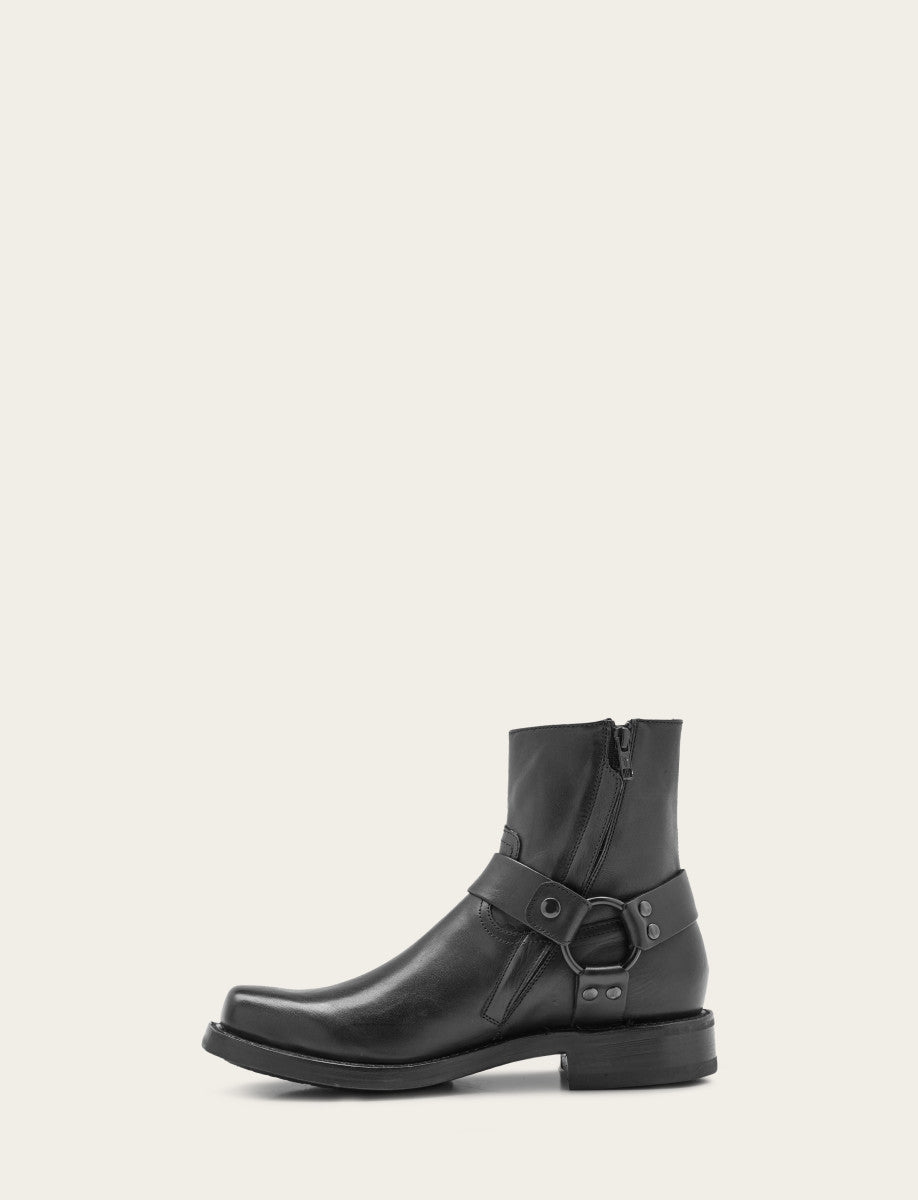 Black Boots Frye Men's Black Conway Harness Moto Boot