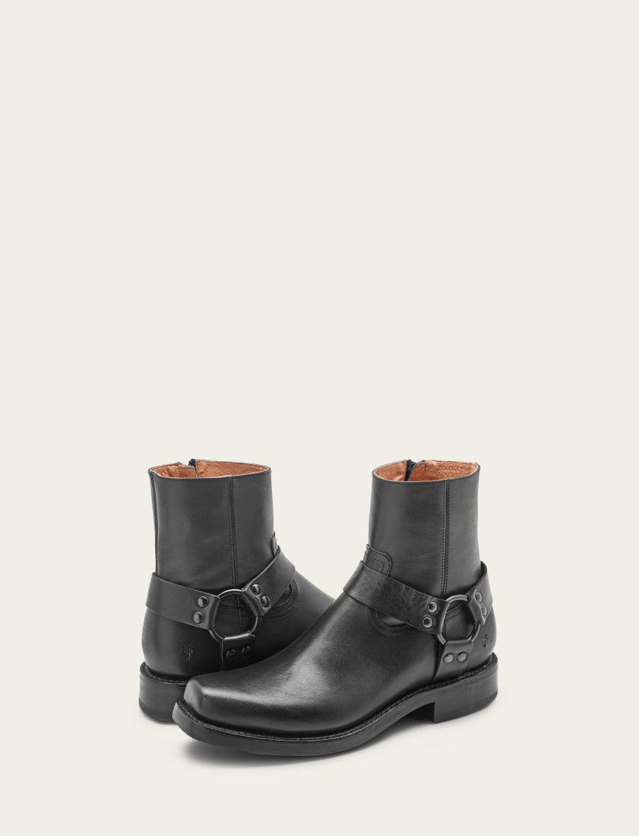 Black Boots Frye Men's Black Conway Harness Moto Boot
