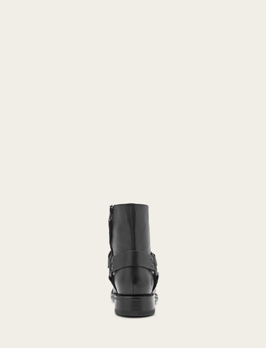 Black Boots Frye Men's Black Conway Harness Moto Boot