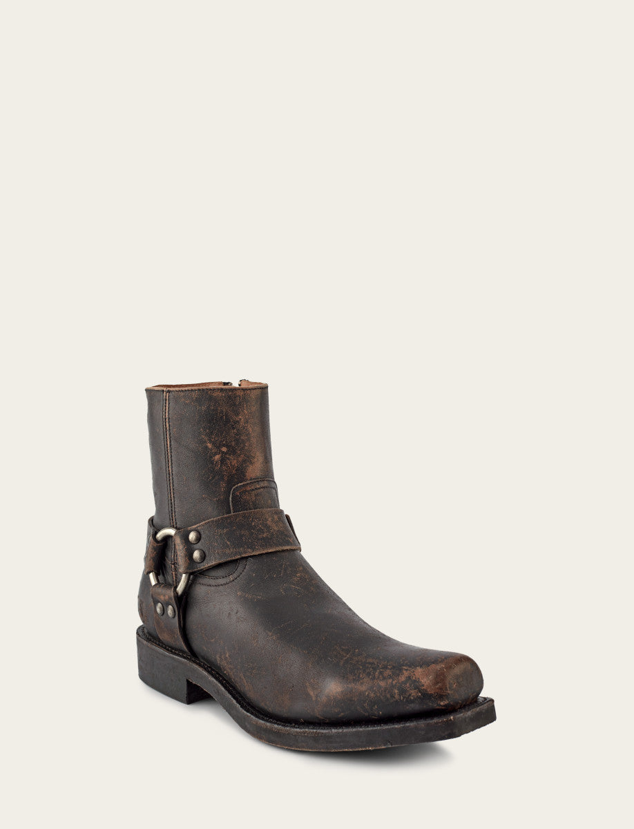 Antiqued Black Boots Frye Men's Antiqued Black Conway Harness Moto Boots