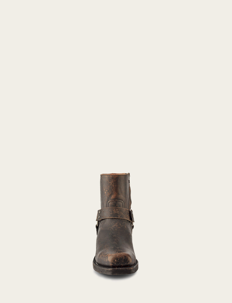 Antiqued Black Boots Frye Men's Antiqued Black Conway Harness Moto Boots