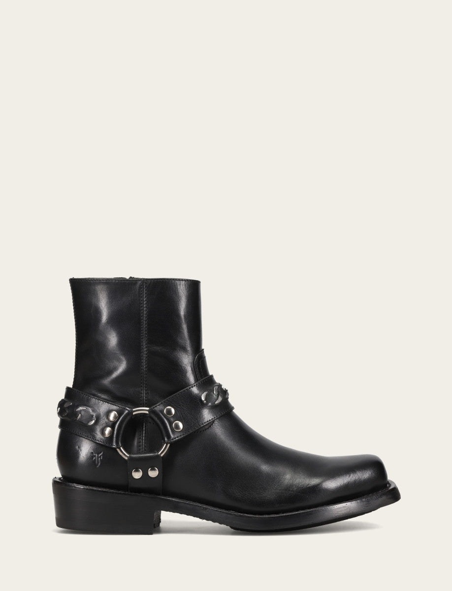 Black Boots Frye Men's Black Conway Chain Harness Boot