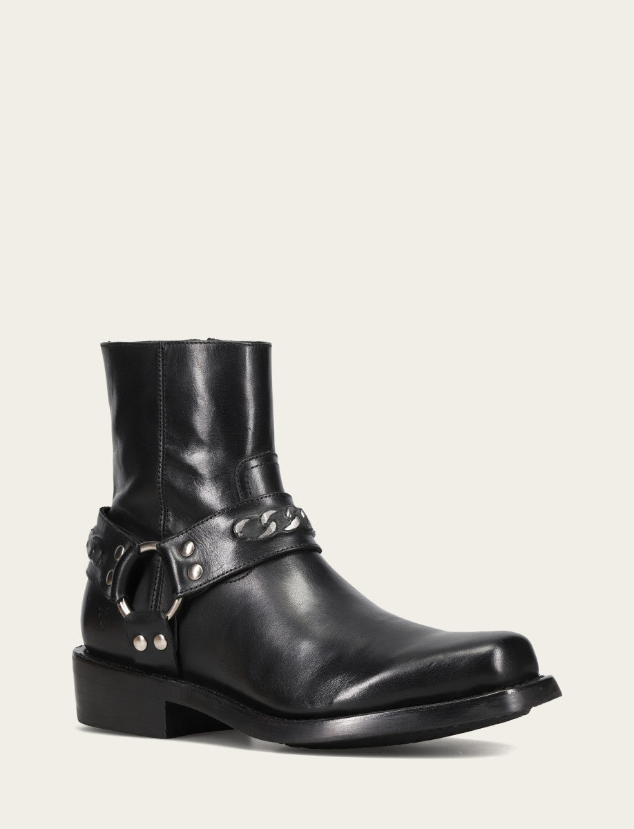 Black Boots Frye Men's Black Conway Chain Harness Boot