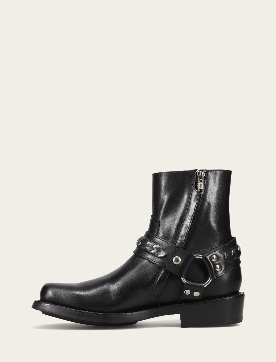 Black Boots Frye Men's Black Conway Chain Harness Boot