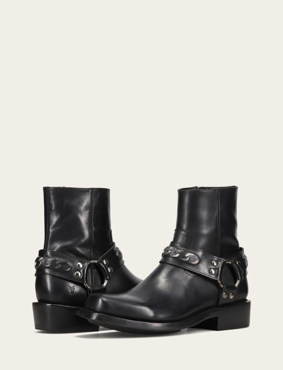 Black Boots Frye Men's Black Conway Chain Harness Boot