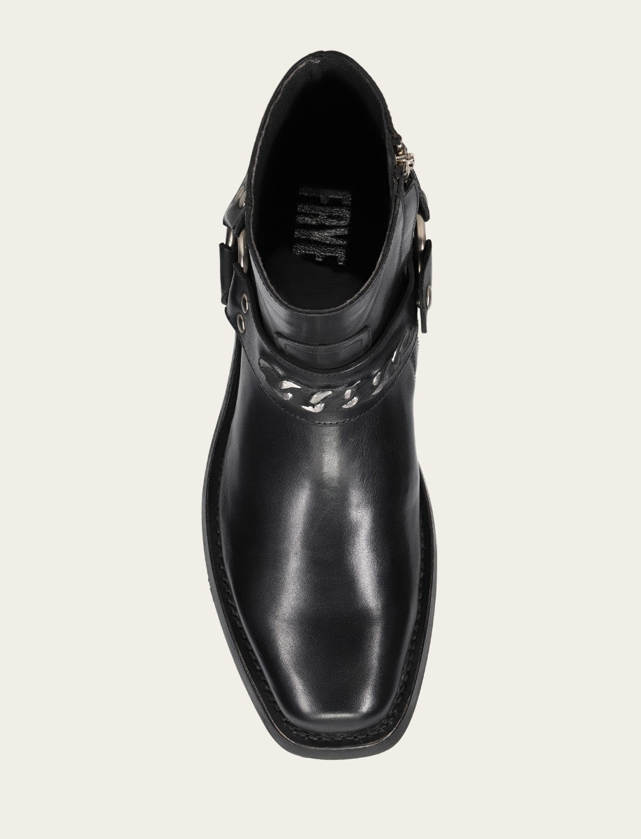 Black Boots Frye Men's Black Conway Chain Harness Boot