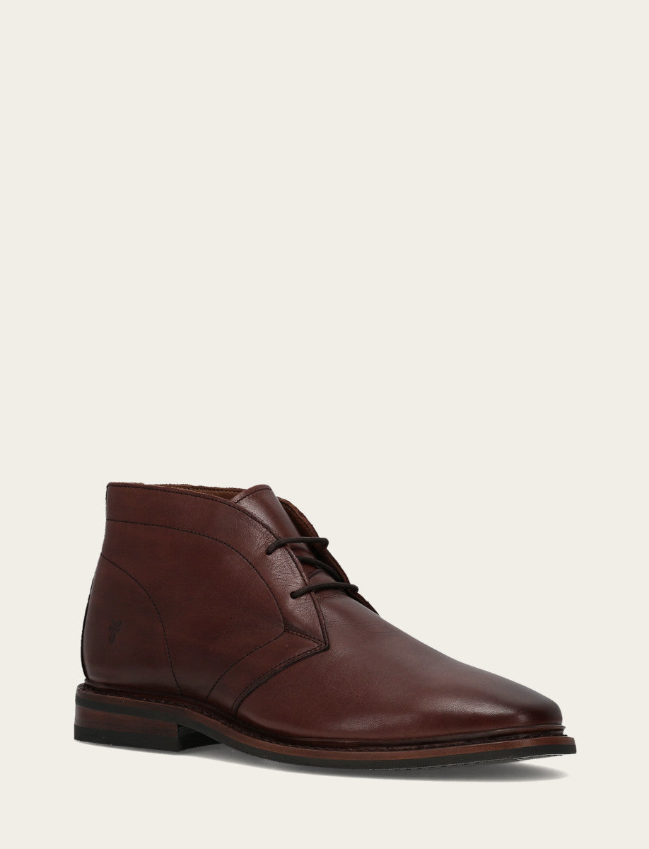 Brown Boots|Casual Frye Men’s Brown Oiled Leather Paul Chukka Boots