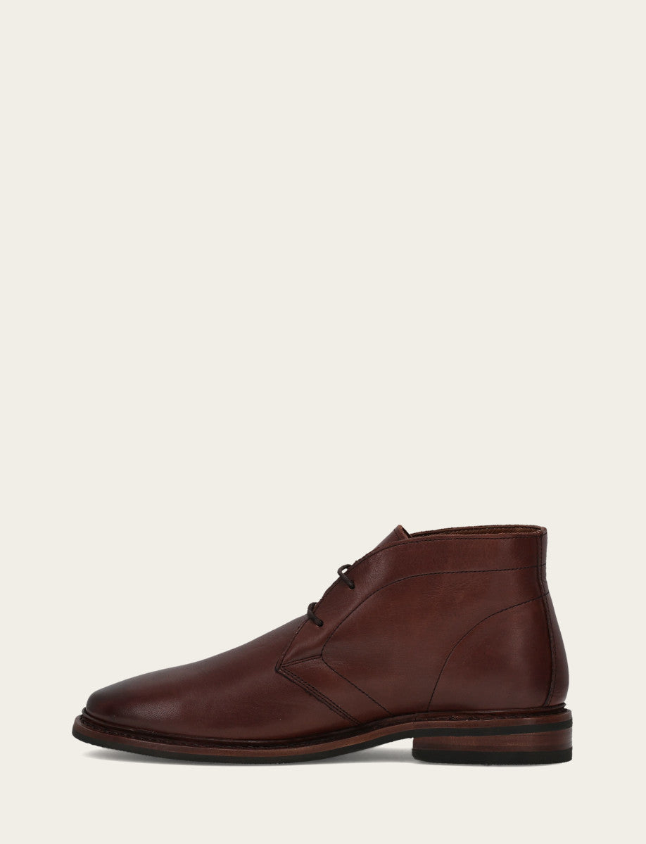 Brown Boots|Casual Frye Men’s Brown Oiled Leather Paul Chukka Boots