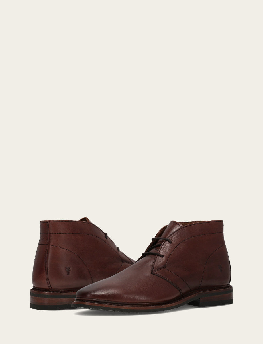Brown Boots|Casual Frye Men’s Brown Oiled Leather Paul Chukka Boots