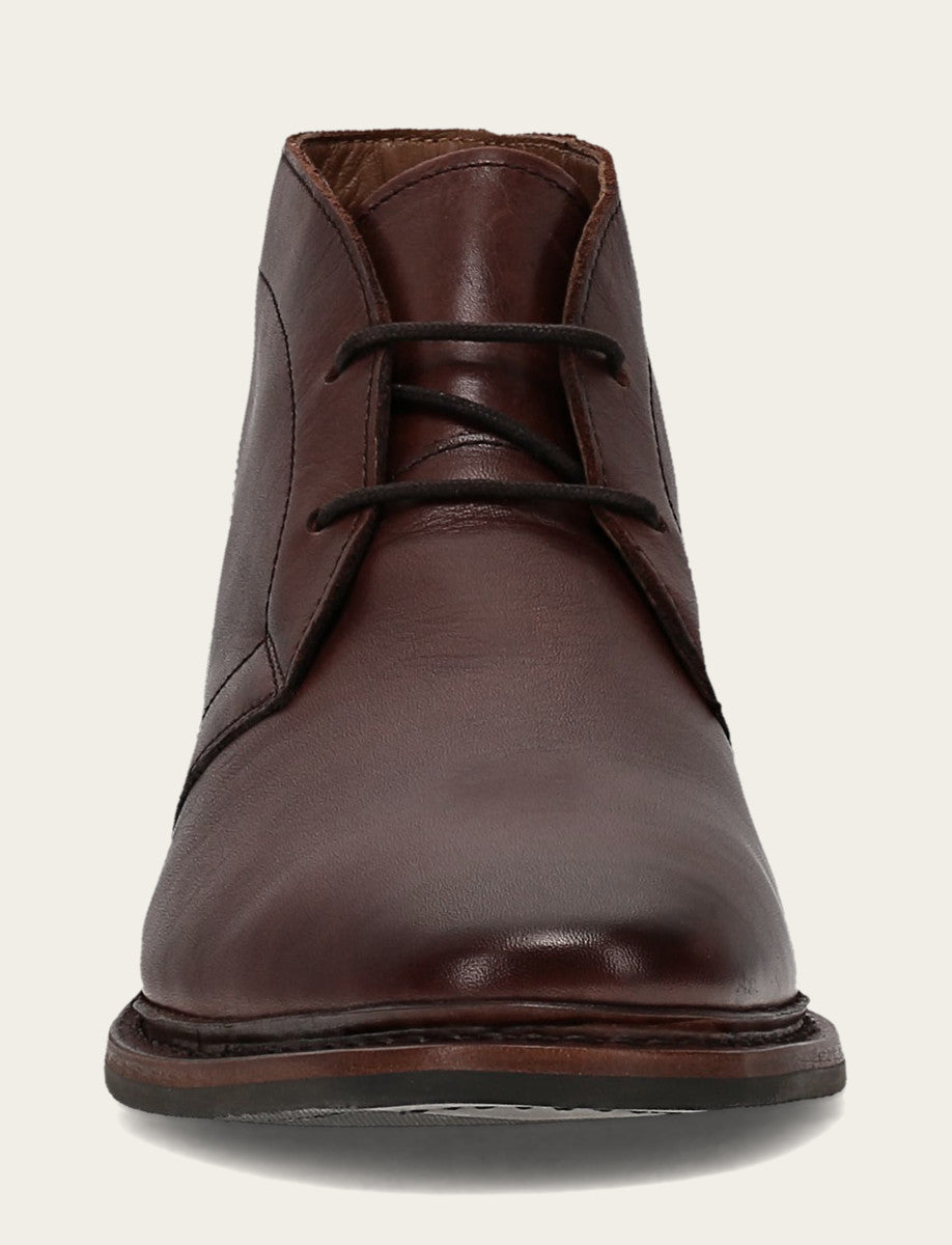 Brown Boots|Casual Frye Men’s Brown Oiled Leather Paul Chukka Boots