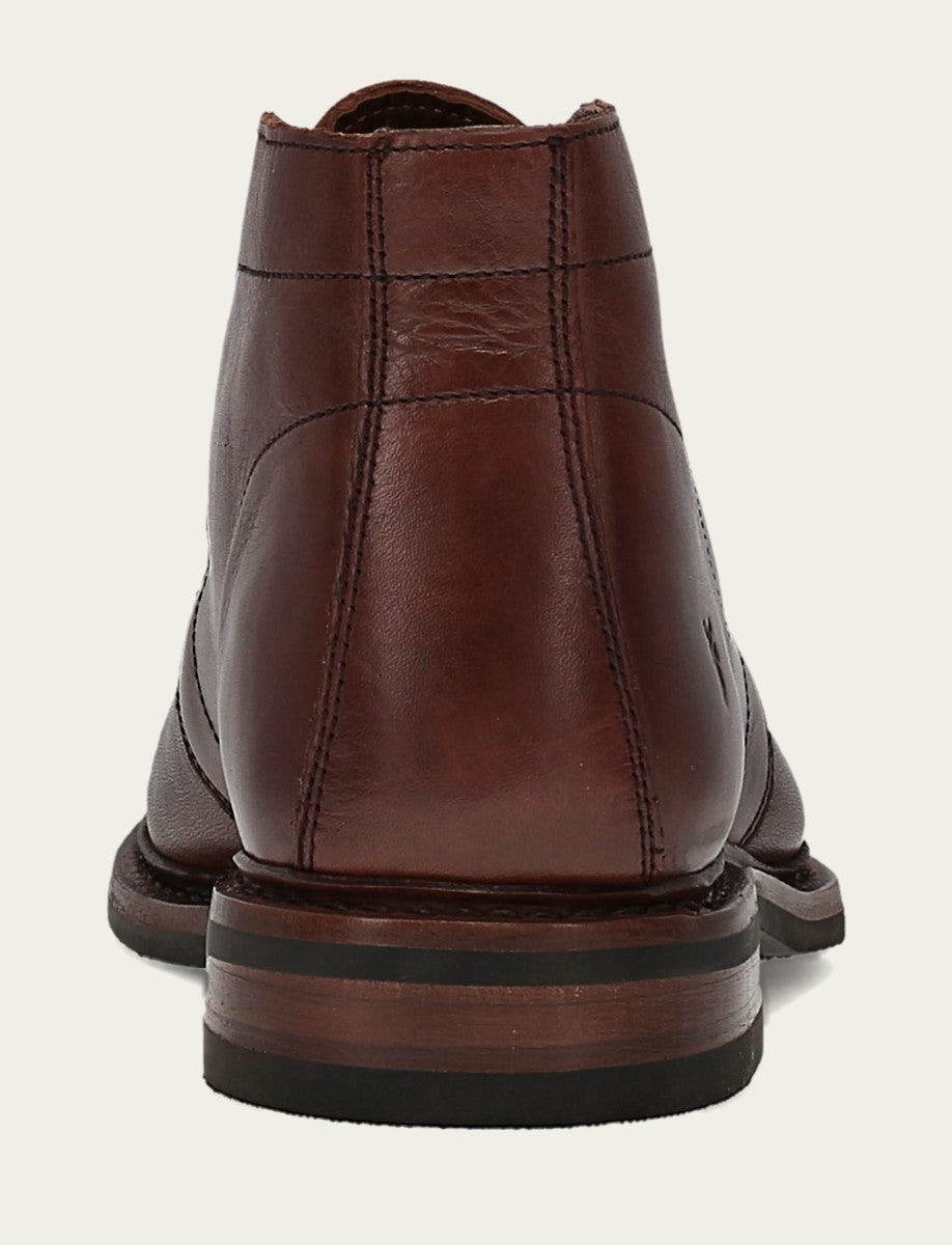 Brown Boots|Casual Frye Men’s Brown Oiled Leather Paul Chukka Boots