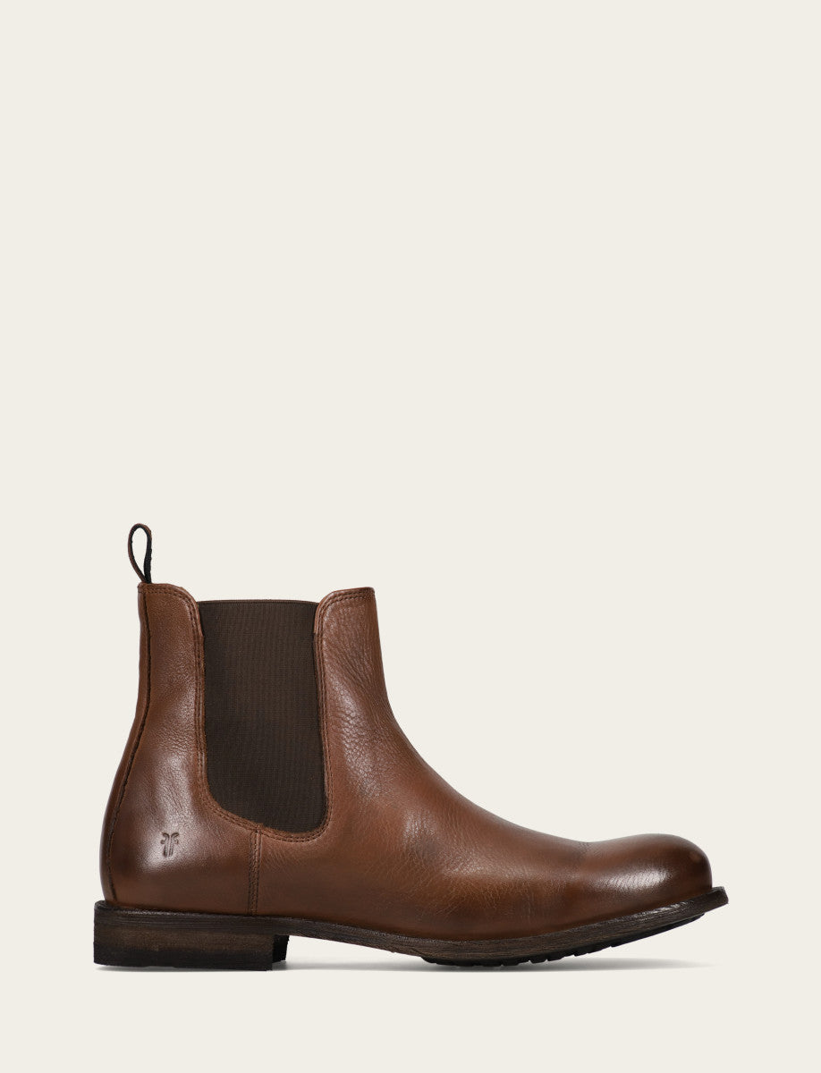 Cognac Boots|Casual Frye Men's Cognac Tyler Flex Chelsea Boots