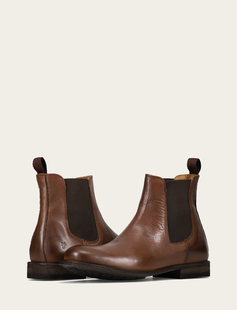 Cognac Boots|Casual Frye Men's Cognac Tyler Flex Chelsea Boots