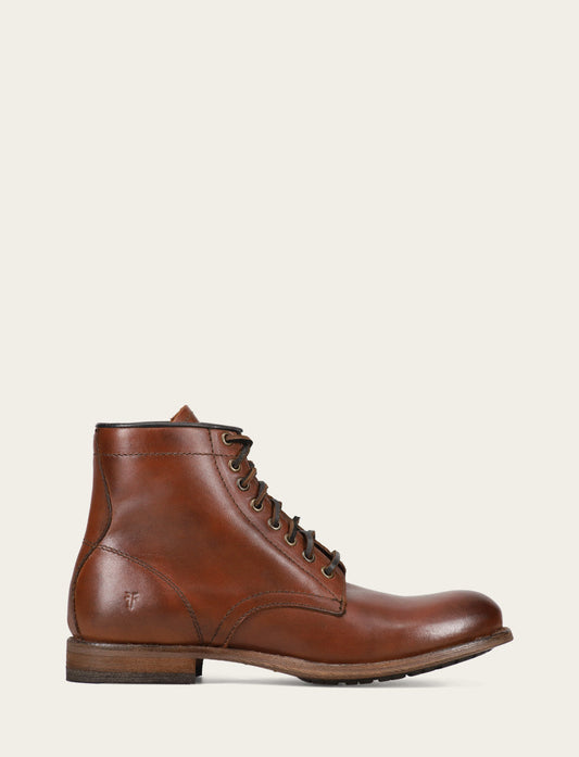 Cognac Boots|Casual Frye Men's Cognac Tyler Flex Lace Up Boots