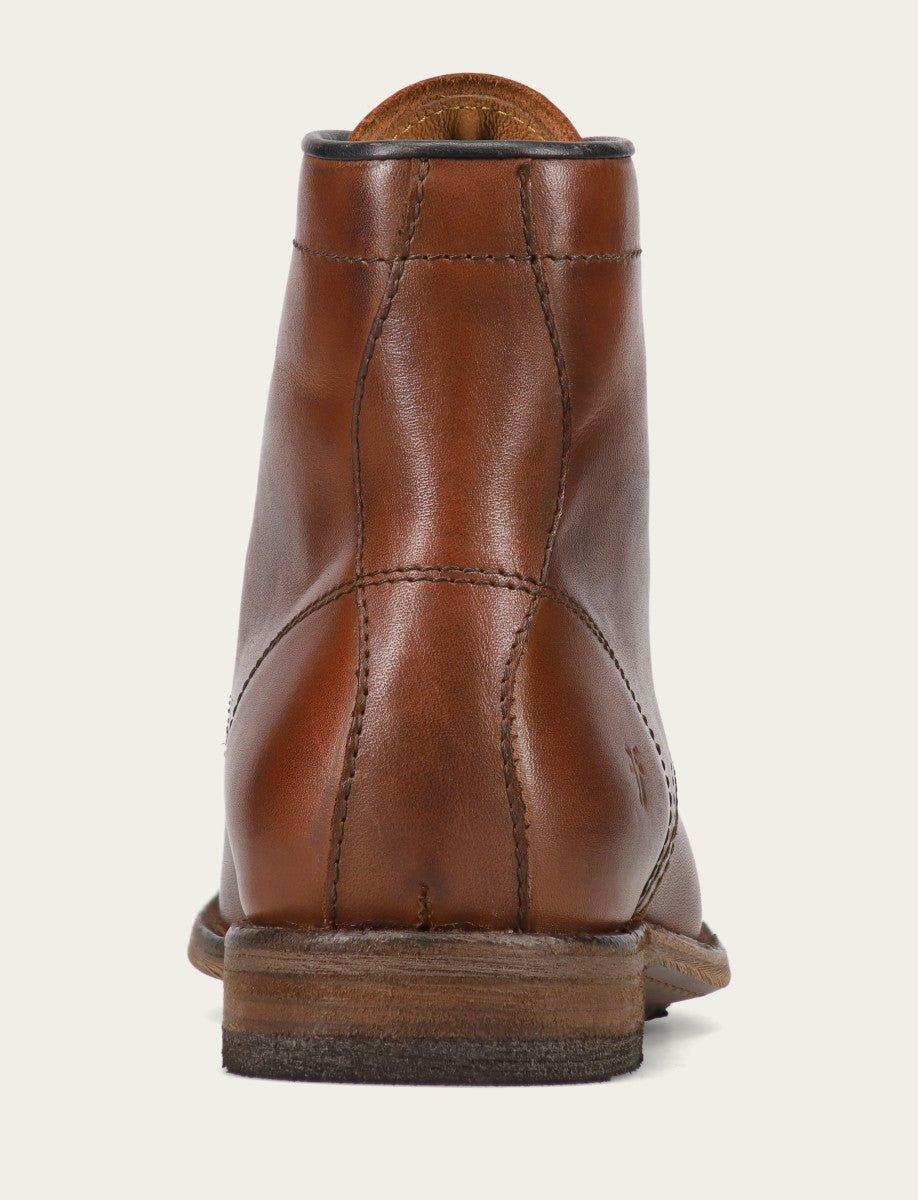 Cognac Boots|Casual Frye Men's Cognac Tyler Flex Lace Up Boots