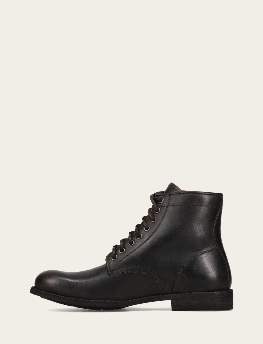 Antiqued Black Boots|Casual Frye Men's Antiqued Black Tyler Flex Lace Up Boots