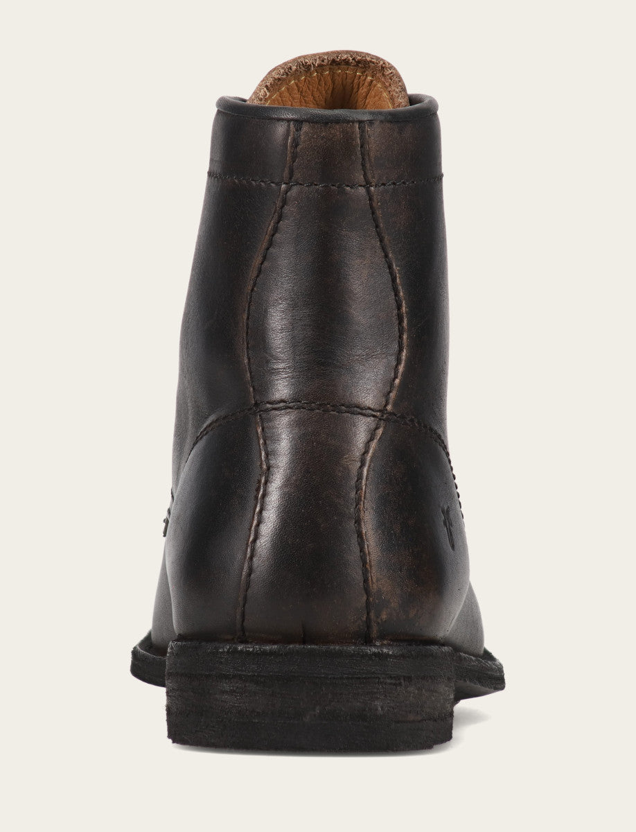 Antiqued Black Boots|Casual Frye Men's Antiqued Black Tyler Flex Lace Up Boots