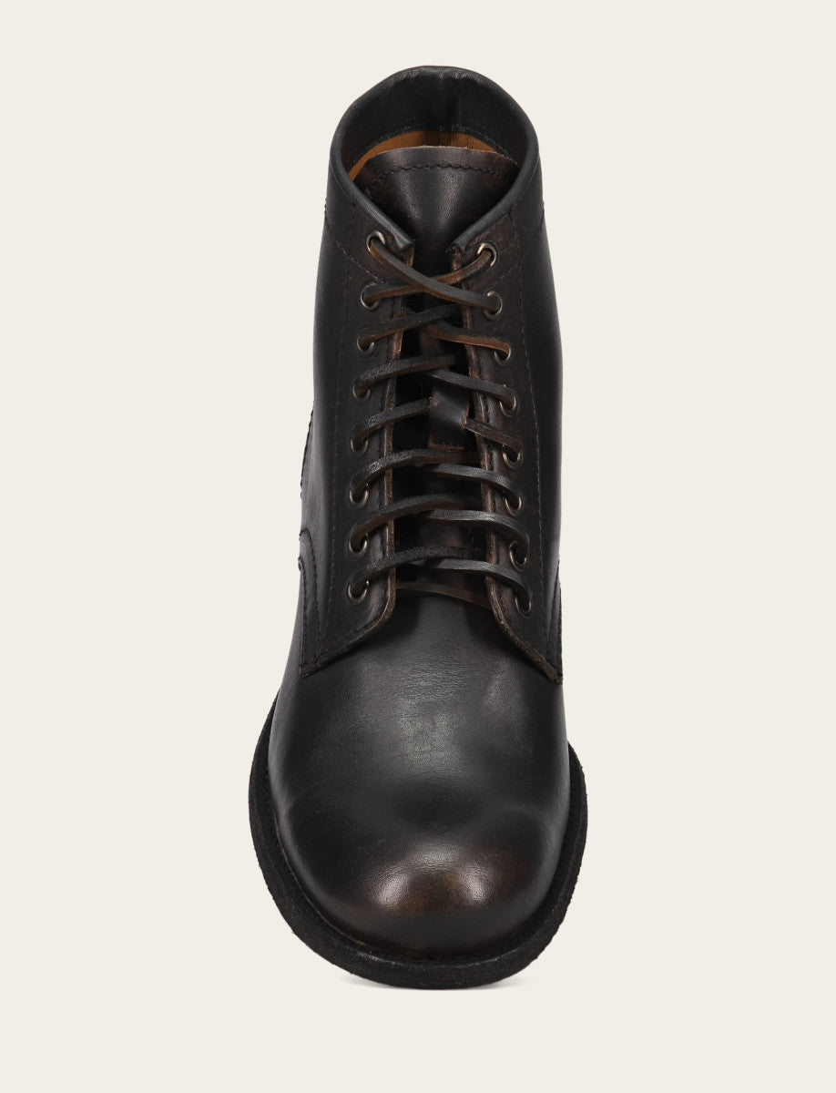 Antiqued Black Boots|Casual Frye Men's Antiqued Black Tyler Flex Lace Up Boots