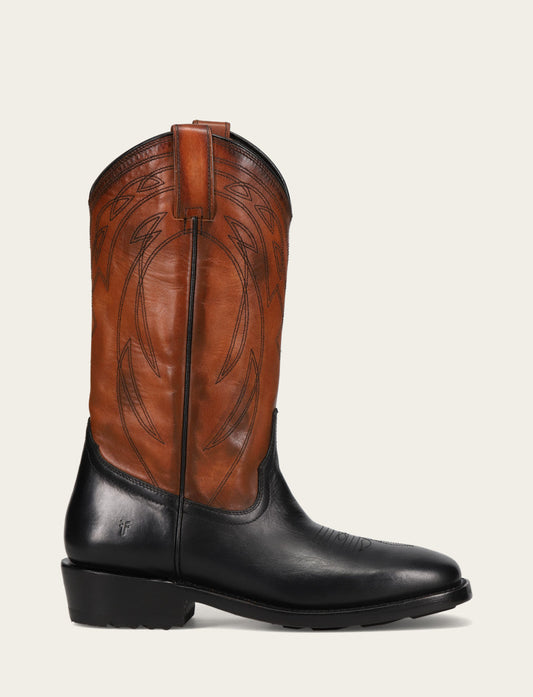 Black Boots Frye Men's Black Nash Deco Stitch Pull On Boots