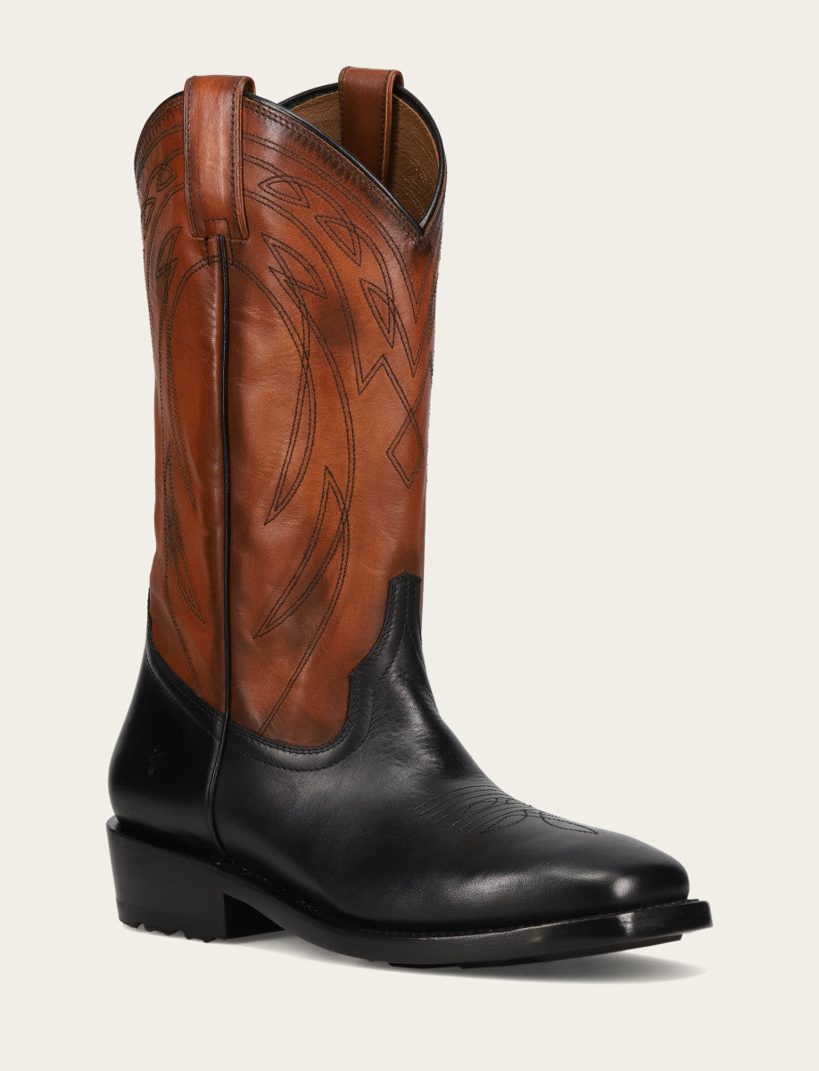 Black Boots Frye Men's Black Nash Deco Stitch Pull On Boots