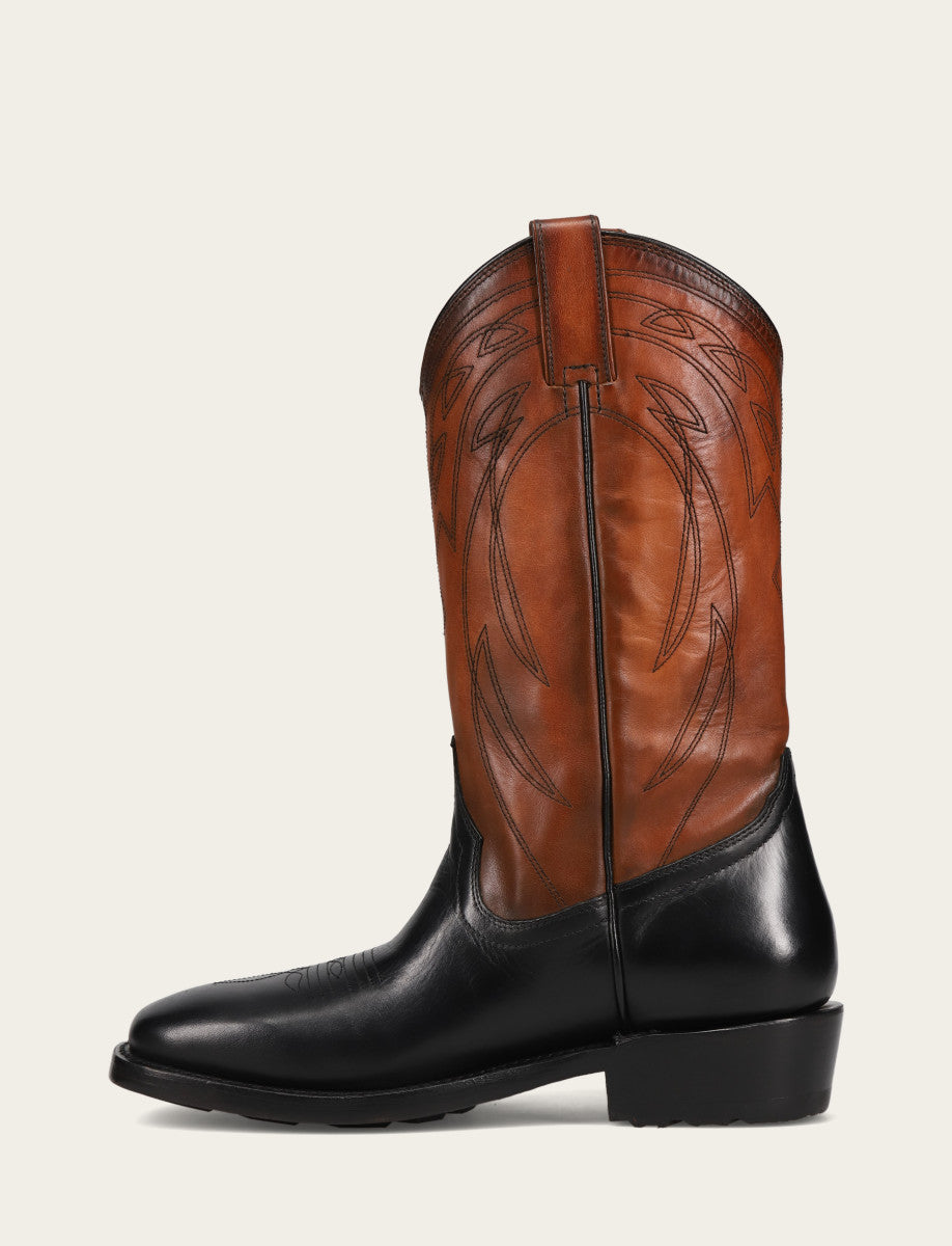 Black Boots Frye Men's Black Nash Deco Stitch Pull On Boots