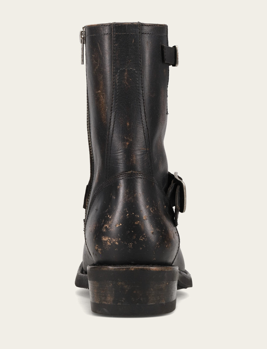Antique Black Boots Frye Men's Conway Engineer Smooth Leather Boot