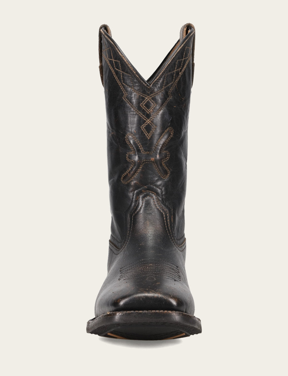 Black Boots Frye Men's Black Hauser Logo Stitch Boots