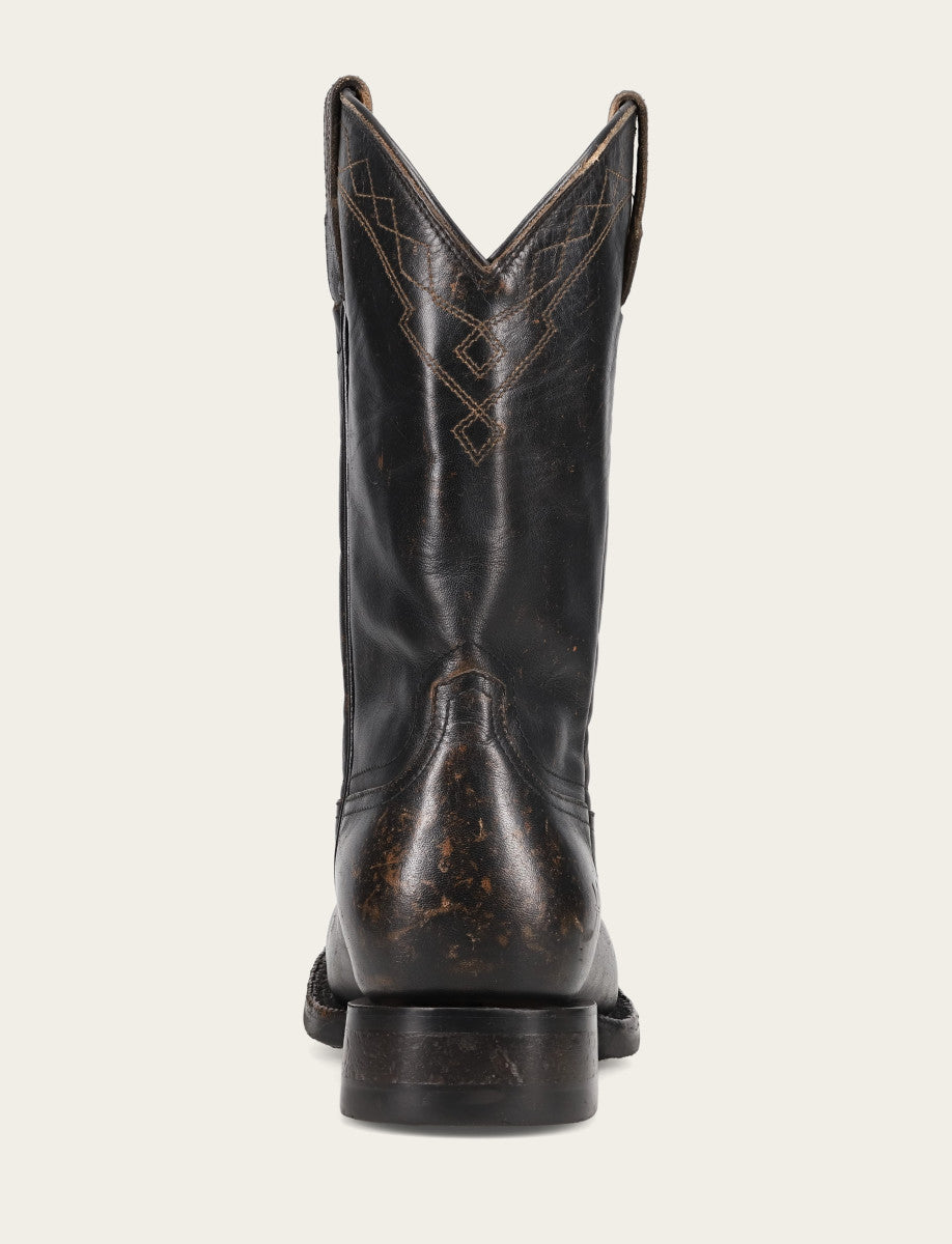 Black Boots Frye Men's Black Hauser Logo Stitch Boots