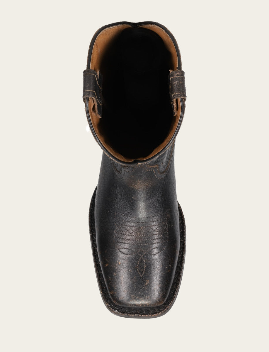 Black Boots Frye Men's Black Hauser Logo Stitch Boots