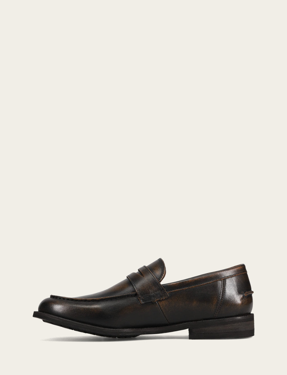 Brown Brush Off Dress|Casual Frye Men's Brown Brush Off Tyler Flex Penny Loafer