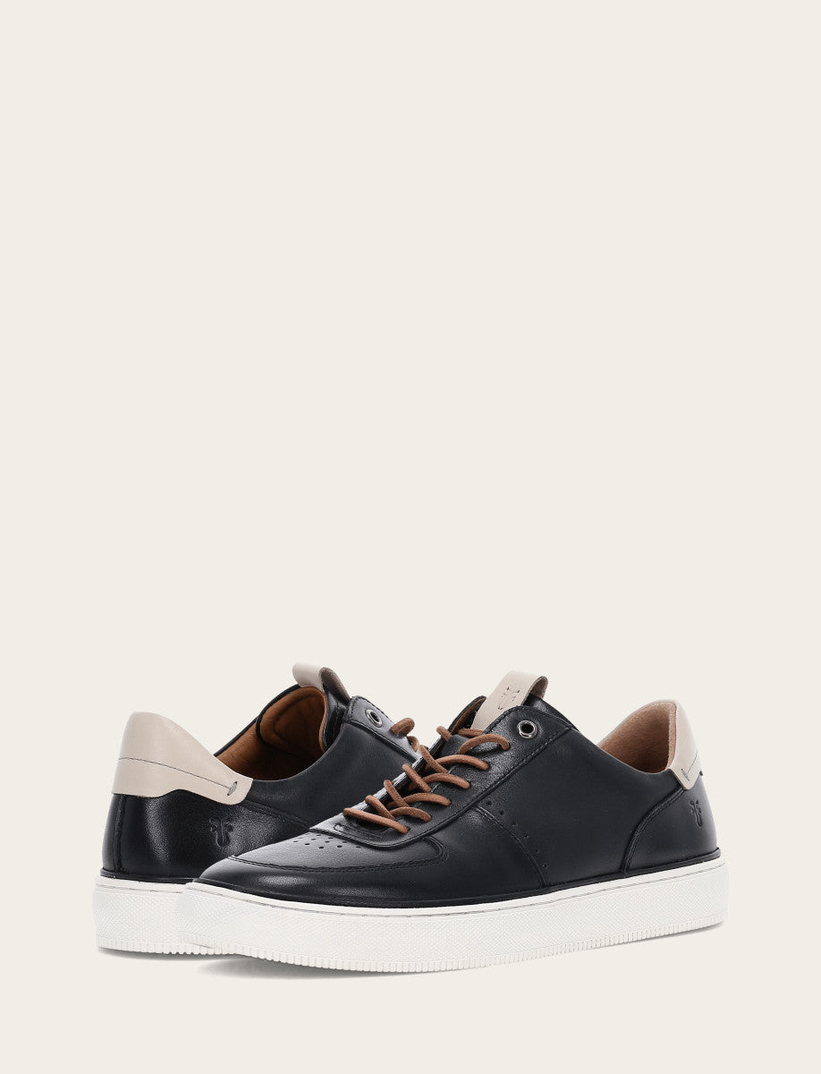 Black Casual Frye Men's Black Astor Low Lace Court Sneakers
