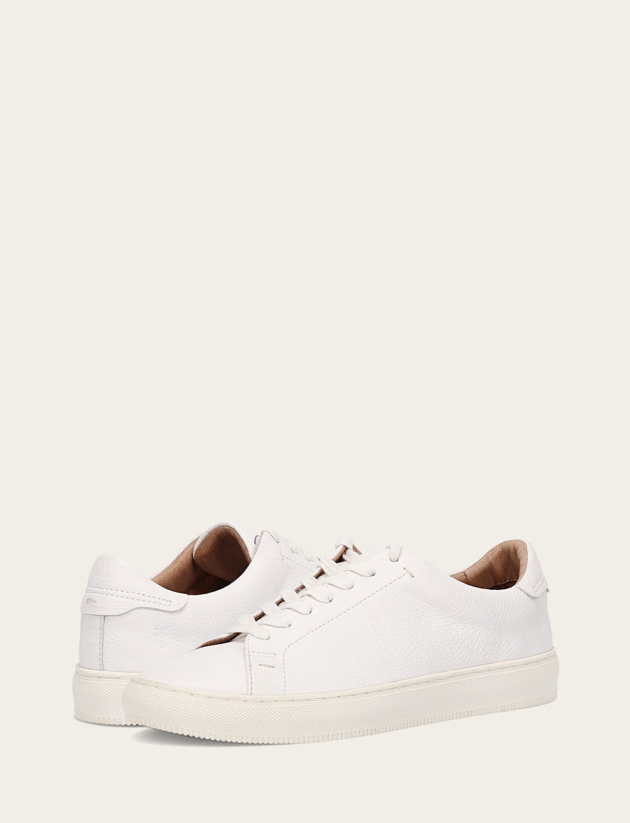 White Casual Frye Men's White Astor Low Lace Slip On Sneakers