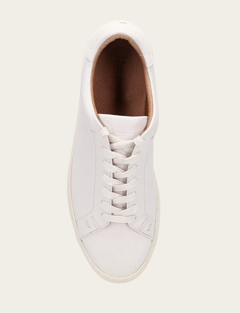 White Casual Frye Men's White Astor Low Lace Slip On Sneakers